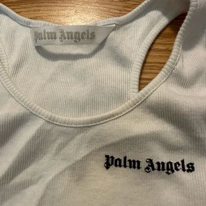Palm Angels White Logo Tank Top